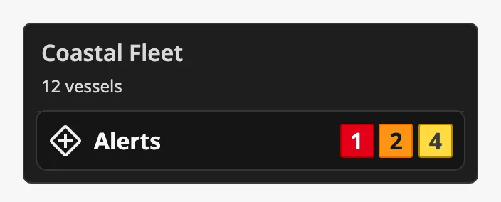 Alert row with the placeholder icon