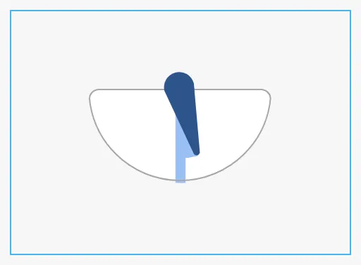 Indicator in a wide box