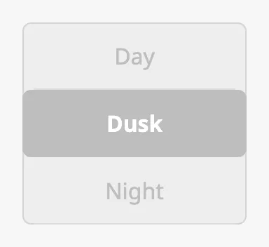 Disabled vertical toggle button