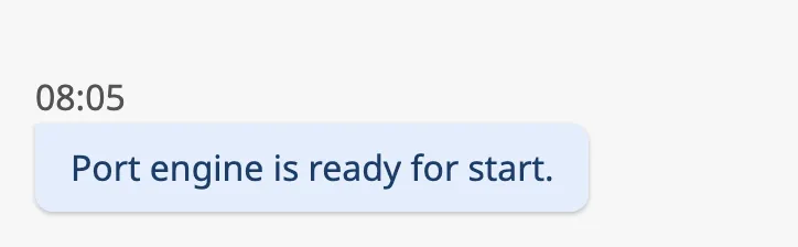 Message with a time