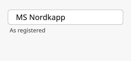 Helper text to the left