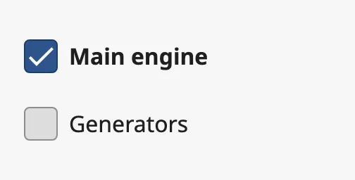 Only the checkbox highlighted