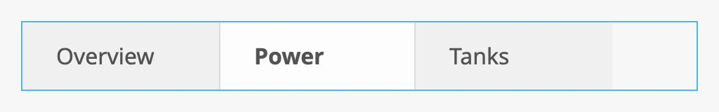 Tabs that do not fill the width