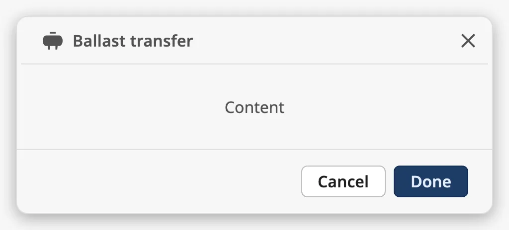 Modal with an icon before the title