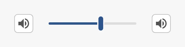 Slider with step buttons