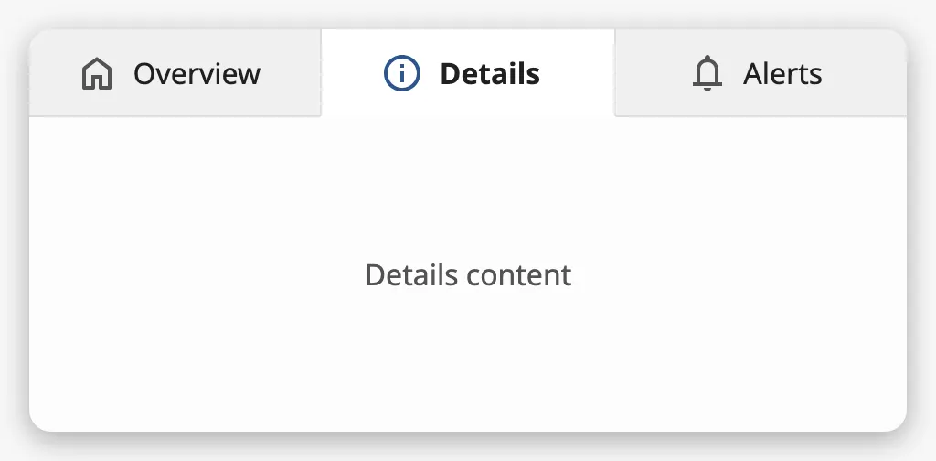 Tabs with icons