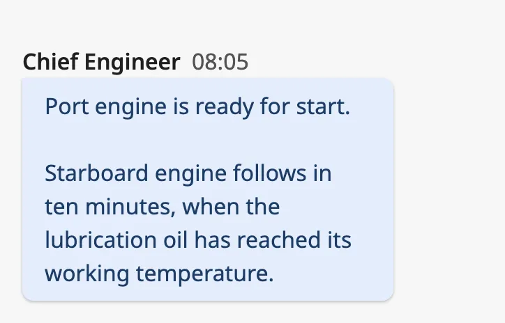 Chat Message with several lines