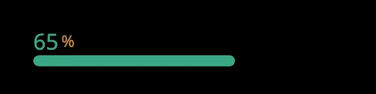 Progress bar in the night palette