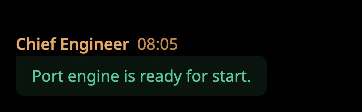 Chat Message in the night palette