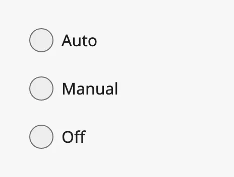 No option selected