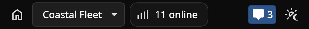Notification button with a count