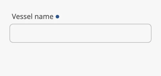 Required field