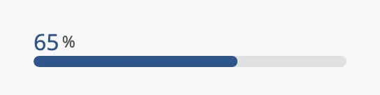 Progress bar with its value