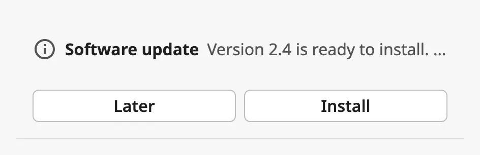 Buttons below the text